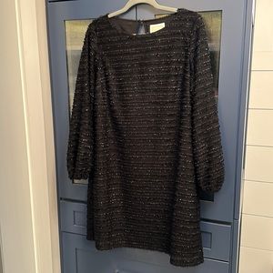 Sail to Sable long sleeve black shimmer dress